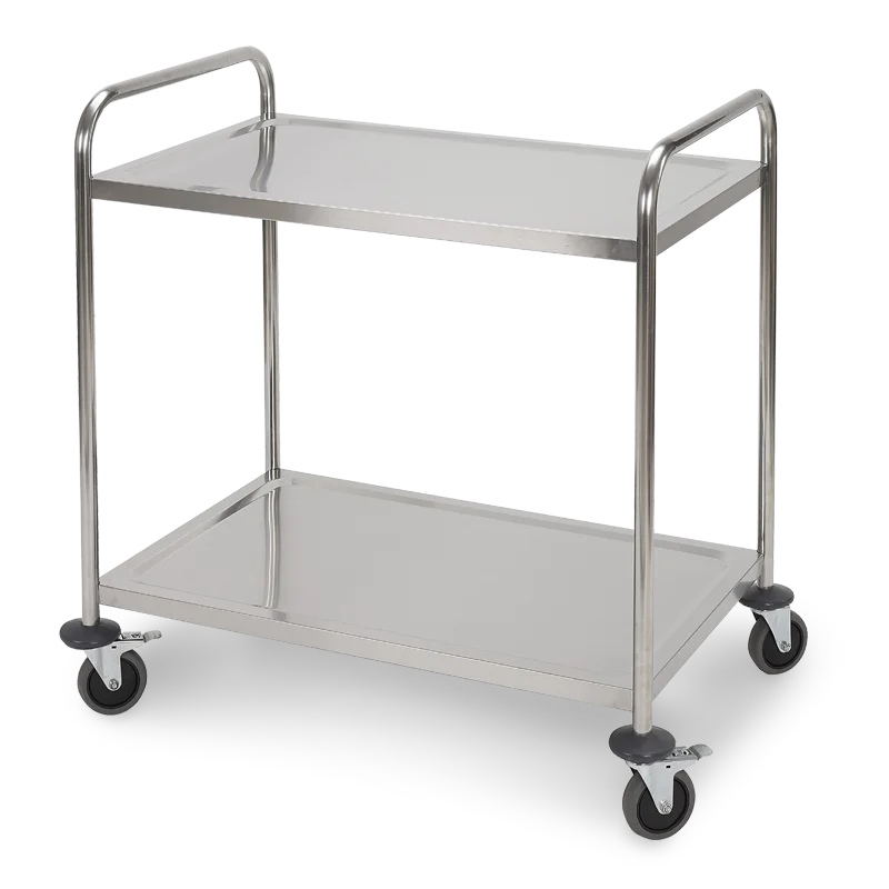 Food trolley with two flat shelves 86x54x94 cm RS542N Horecatech